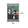 Raccoon Folding Clothes - Metal Tin Signs(12*16Inch)