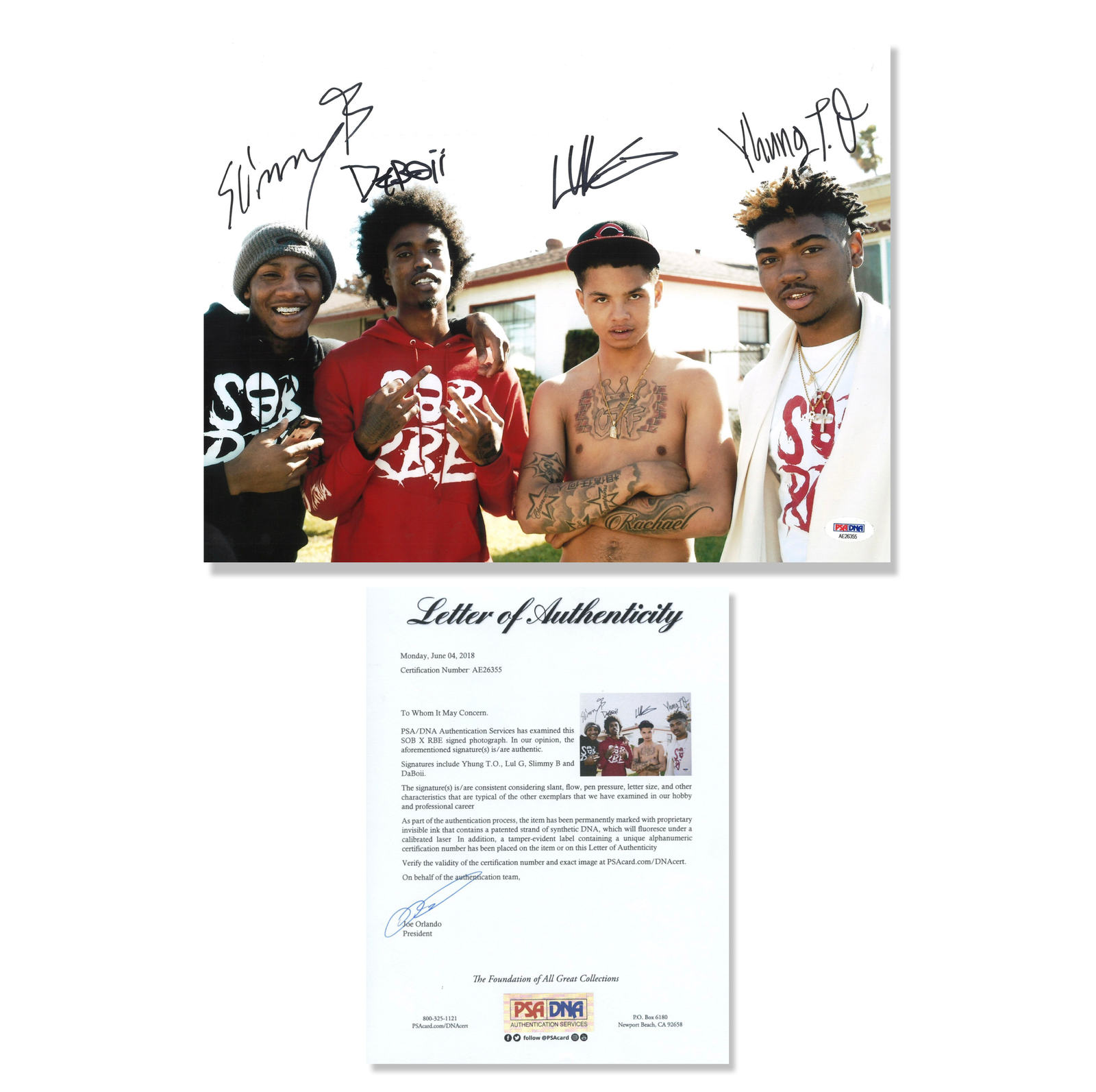 SOB x RBE Signed Autographed 11x14 Photo Poster painting PSA/DNA Authenticated