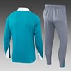Joyfball 2024/2025 Atletico Madrid Half-Pull Training Suit Lake Blue Jersey 1:1 Thai Quality Set