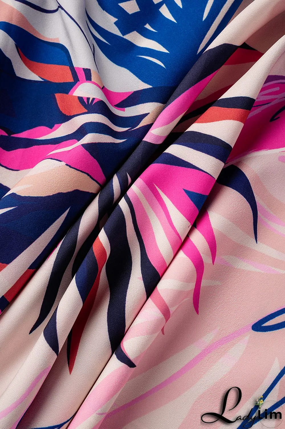 Rose Red Casual Print Backless Off the Shoulder Lantern Dress Dresses