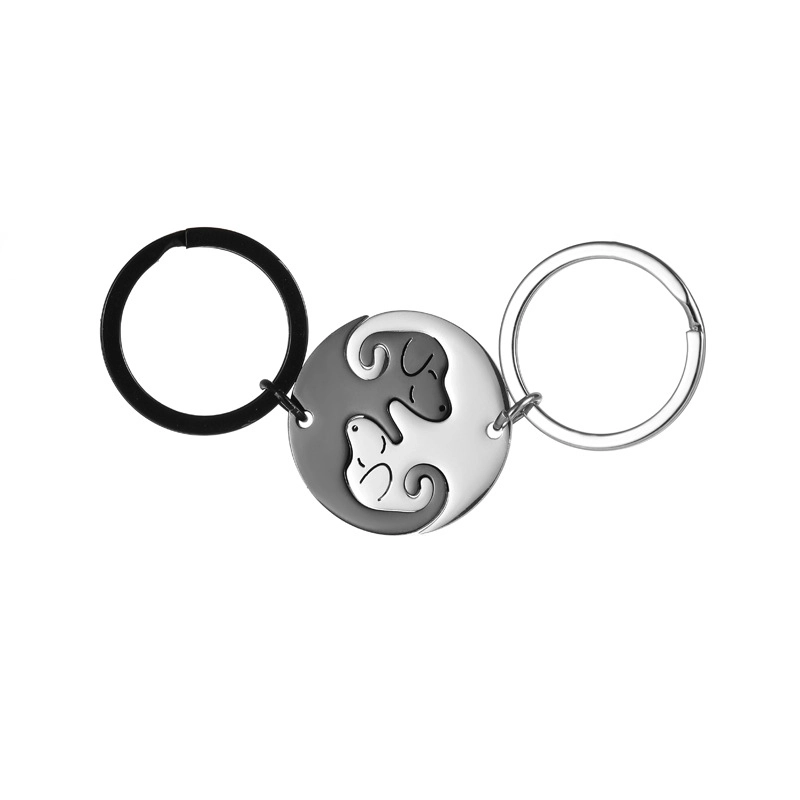 Cartoon Style Cute Dog 201 Stainless Steel Valentine’S Day Unisex Keychain