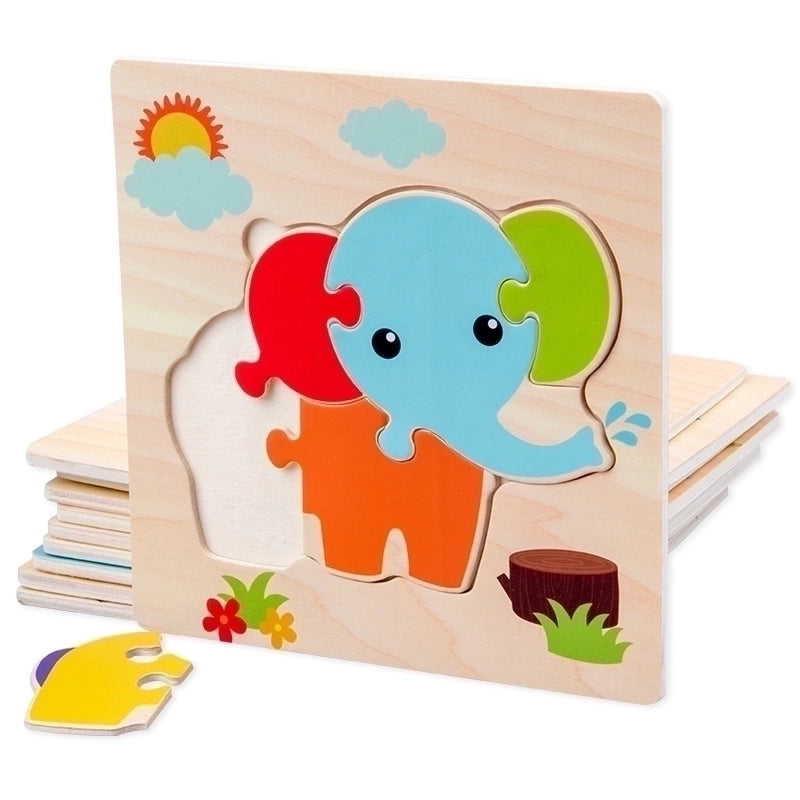 Puzzles Toddler(3-6years) Cartoon Wood Toys