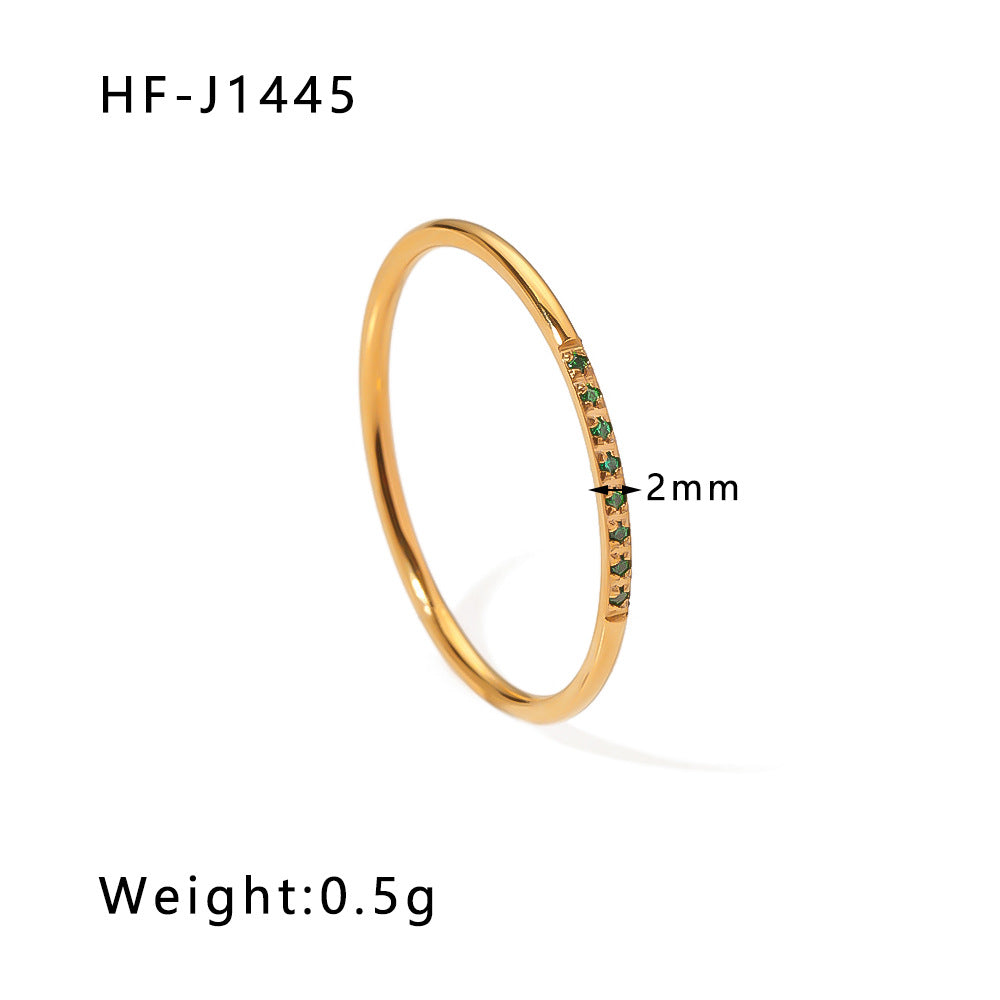 IG Style Round Geometric Stainless Steel Electroplating Rings