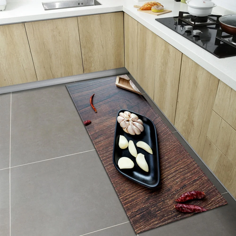 Nordic Kitchen Mat Home Entrance Doormat Bedroom Living Room Decoration Long Rug Hallway Bathroom Balcony Floor Anti-Slip Carpet
