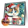 Diamond Painting -DIY Round Drill Christmas Kitten