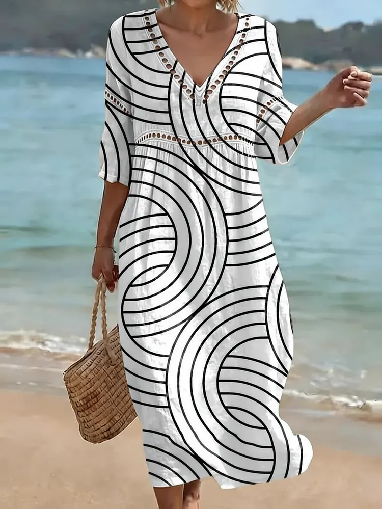 [Spot Big Sale] Women's Floral Print Casual Dress