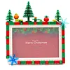 Chirstmas DIY Building Block Photo Frame Kit,Creative Handmade Assembled Photo Frame Handmade Craft Gift Home Tabletop Display Decor