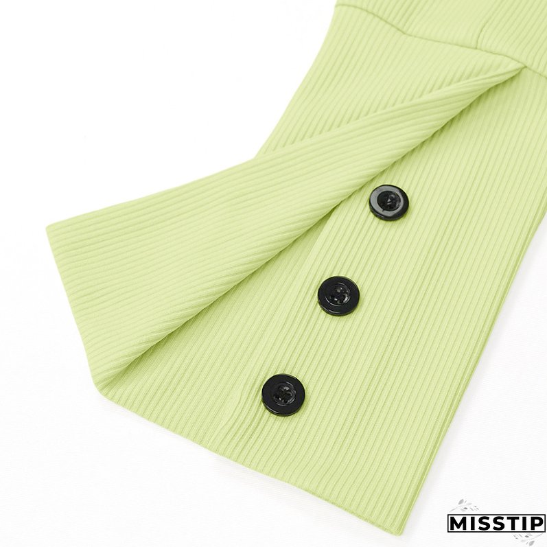 Sexy Button Long-Sleeved Midi Dresses For Women