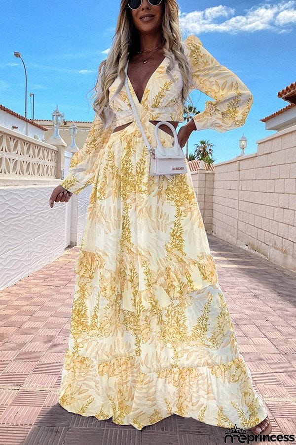 Oceans of Love Cutout Maxi Dress