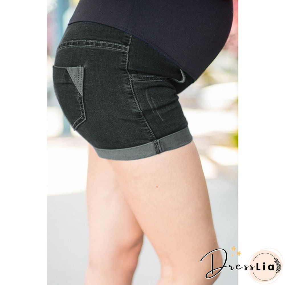 New Fashion Pregnant Women's Summer Skinny Short Jeans Fashion Denim Shorts Pregnancy Ladies Plus Size Short Pants Maternity Clothing S-5XL
