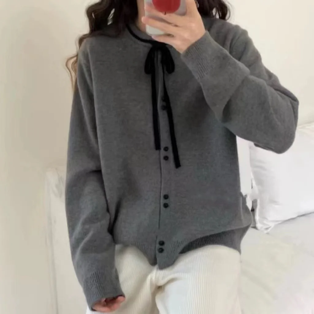 Chicfifth Sweater Women Winter Long Sleeve High Quality Autumn Vintage Top Knitted Cardigan