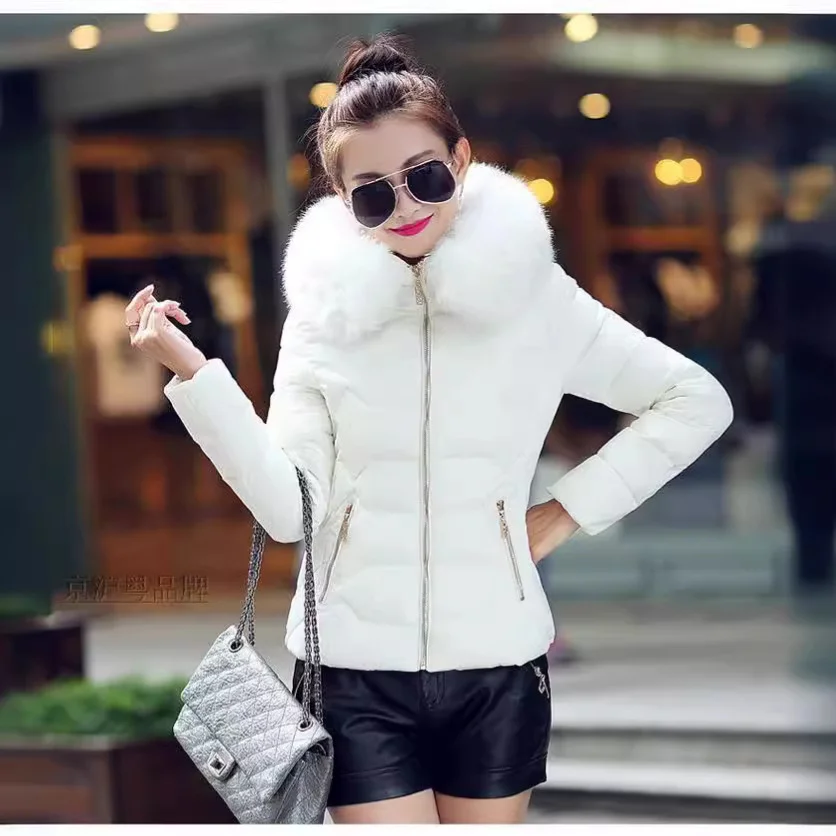 Woherb 2023 Autumn And Winter New Women's Cotton Coat Short Big Wool Korean Version Of Large Size Women's Cotton Padded Jacket-Outfit Ideas