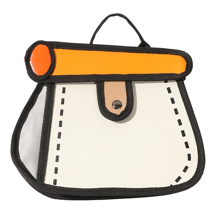 3D Style Cake Bag Adjustable Strap Canvas Handbags for Boys Girls (Orange)