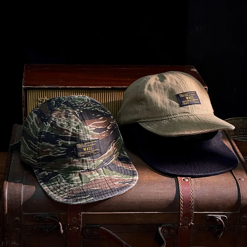 Vintage Washed Workwear Camouflage Baseball Hat