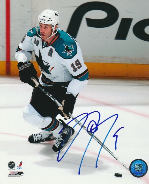 JOE THORNTON SIGNED SAN JOSE SHARKS 8x10 Photo Poster painting #5 Autograph