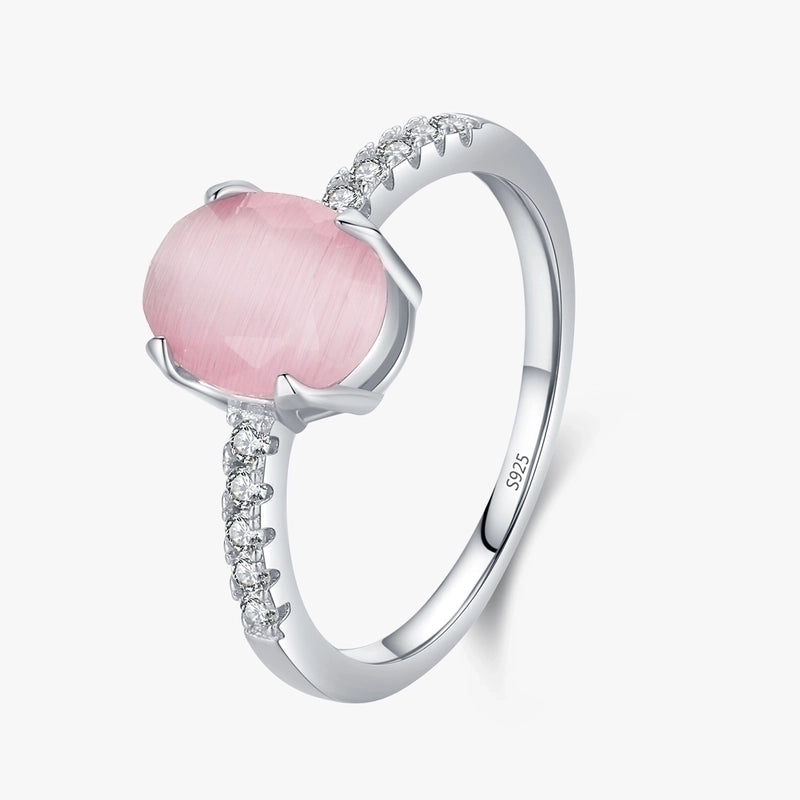 925 Sterling Silver Opal Rings Oval