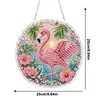 Diamond Painting Acrylic Double-Sided Pendant Kit Flamingo 9.84x9.84in