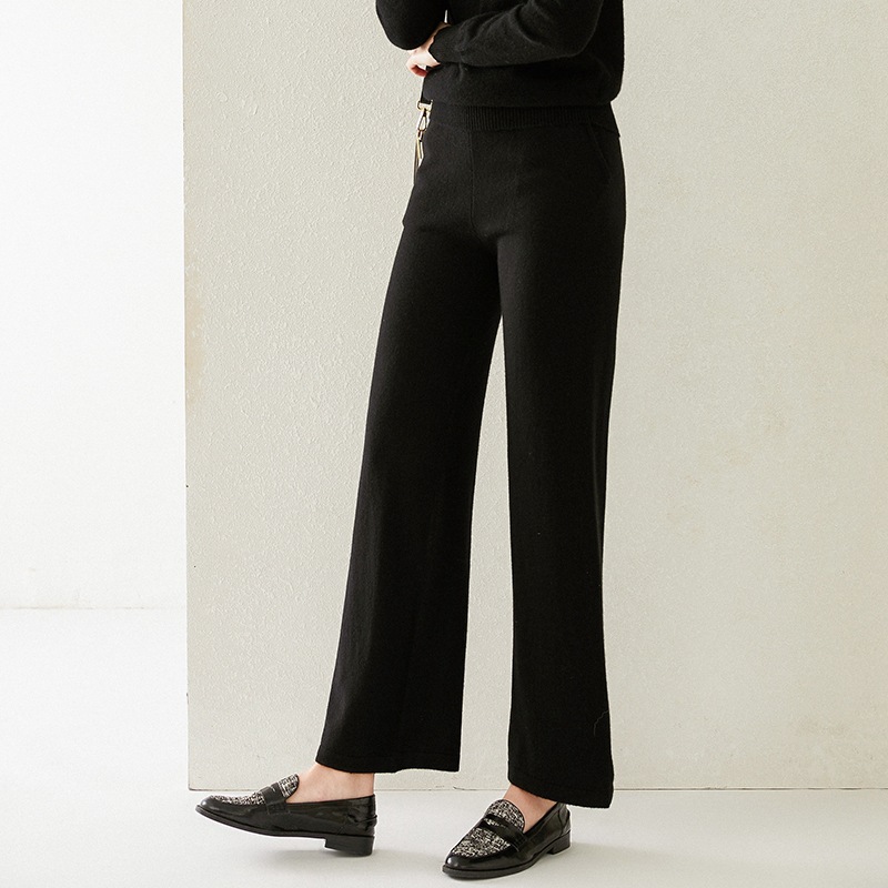 Wide-leg Women's Cashmere Pants REAL SILK LIFE