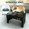 Cornmi 2-in-1 Adjustable Height Slow Feeding Bowl for Small to Medium Dogs and Cats