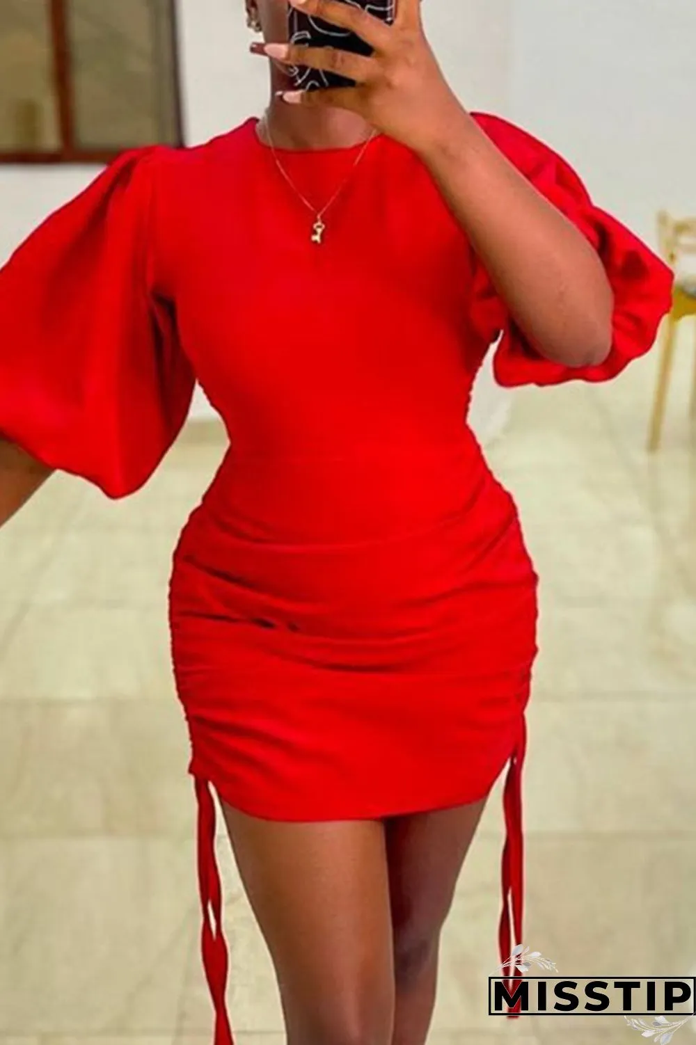White Fashion Sexy Solid Basic O Neck Short Sleeve Dress