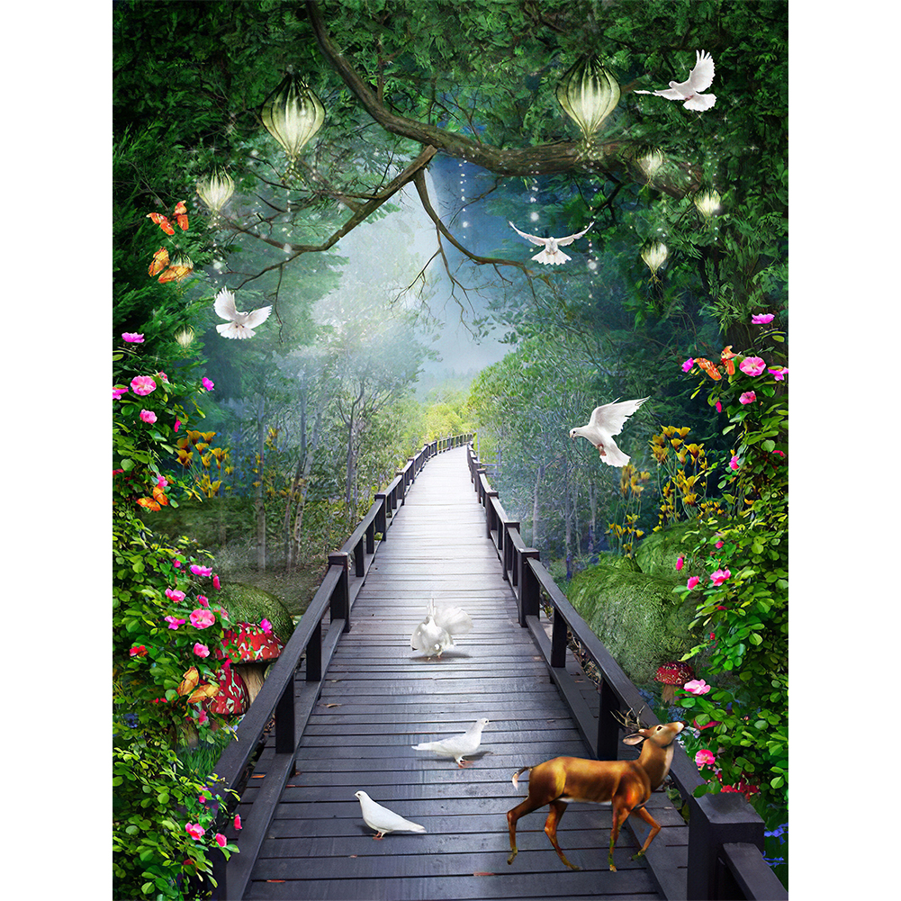 

Forest Bridge - Round Drill Diamond Painting - 30*40CM, 501 Original