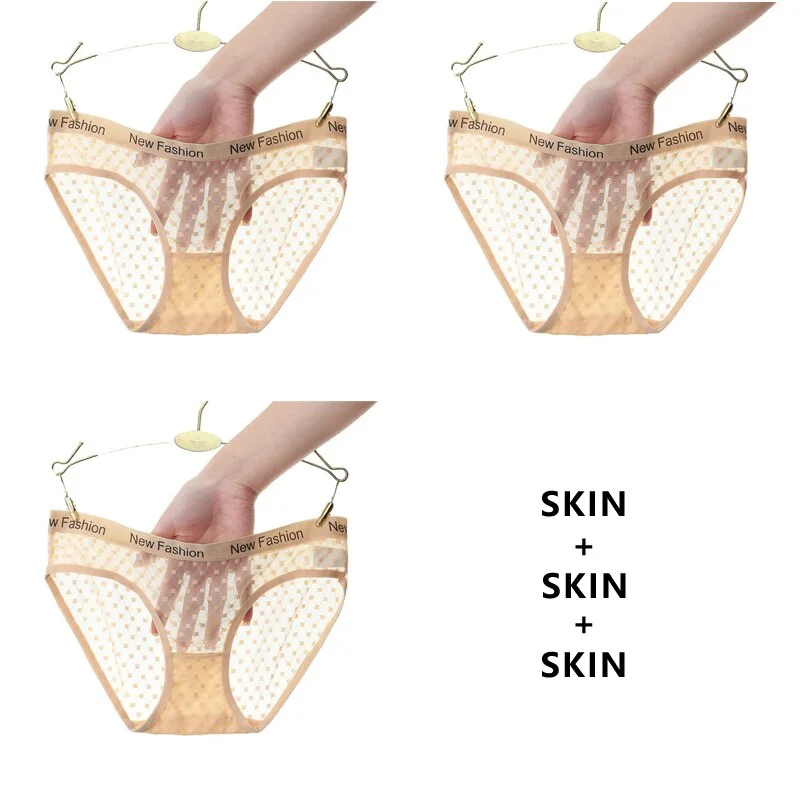 Meet'r 3Pcs/lot Seamless Panty Set Underwear Sexy Female Transparent Intimates Low-Rise Briefs Japanese G String Lingerie