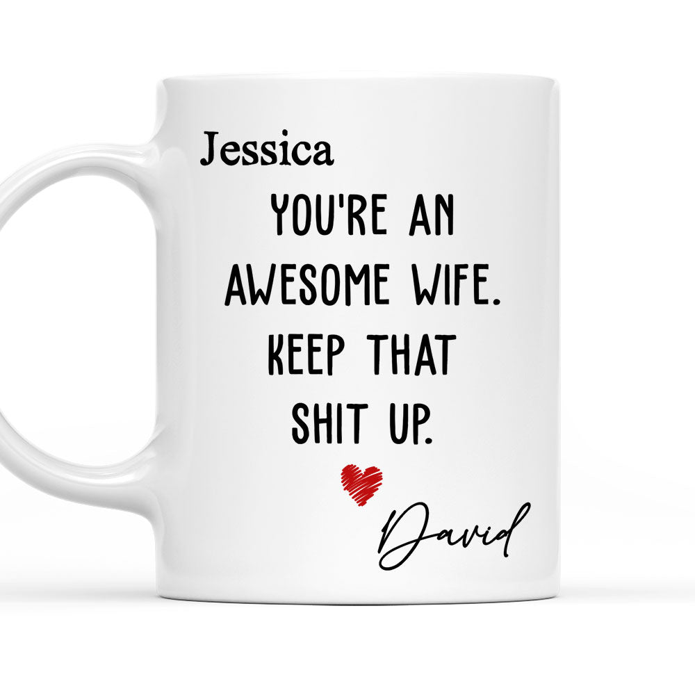 Loveyoufancy You Are An Awesome Wife- Personalized Custom Coffee Mug