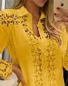 Guipure Lace Patch Shirt Dress With Cami Dress