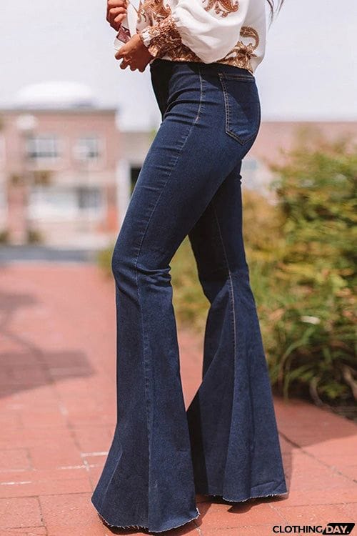 Fashion Casual High Waist Slim Wide Leg Pants