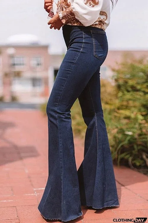 Fashion Casual High Waist Slim Wide Leg Pants