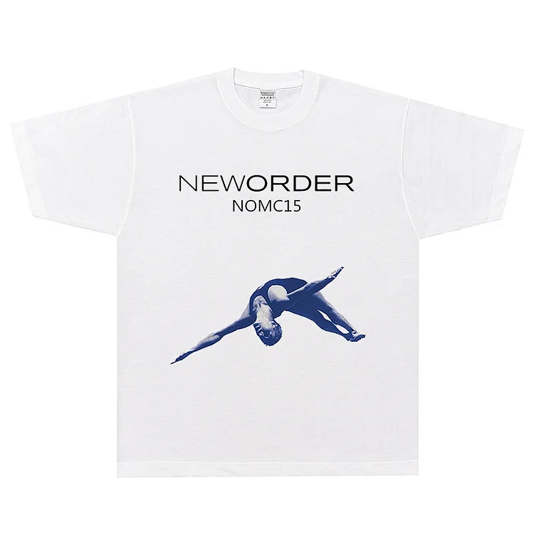 Rock Star T Shirt New Order Nomc15 T-shirt Rock Band Loose Vintage Printed Cotton Short Sleeve