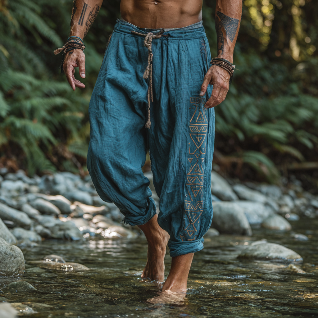 Men's Viking Bohemian Celtic Tribal Casual Pants / Rvogue / Rvogue