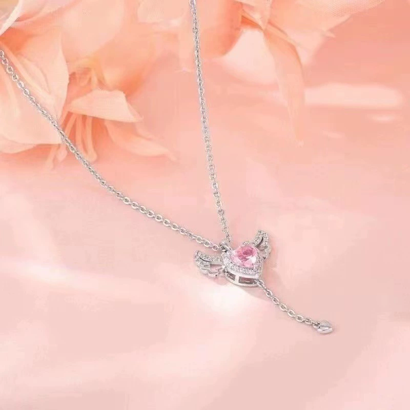 Wings, love, zircon, necklace (wings move by pulling on the tail chain).