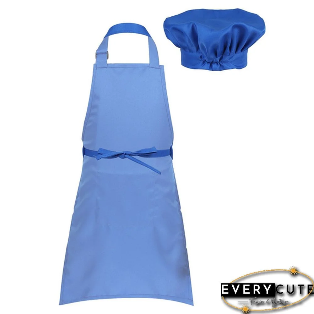Children Kids Halloween Cosplay Outfits Adjustable Apron and Chef Hat Set for Kitchen Cooking Baking Painting