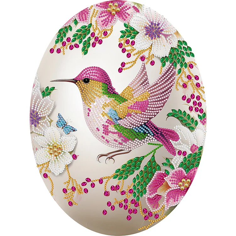 Partial Special-Shaped Diamond Painting - Easter Egg Hummingbird 30*40CM