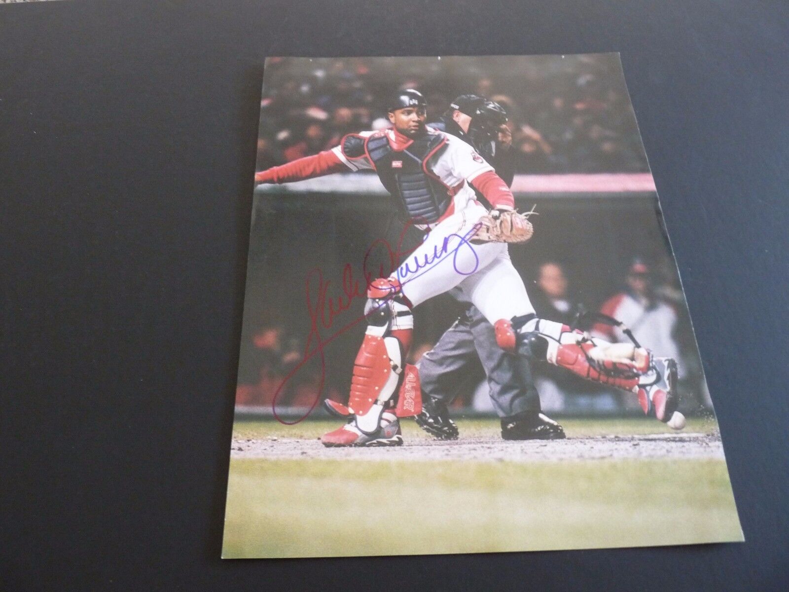 Sandy Alomar JR Signed Baseball 8x10.5 Magazine Photo Poster painting PSA Beckett Guaranteed