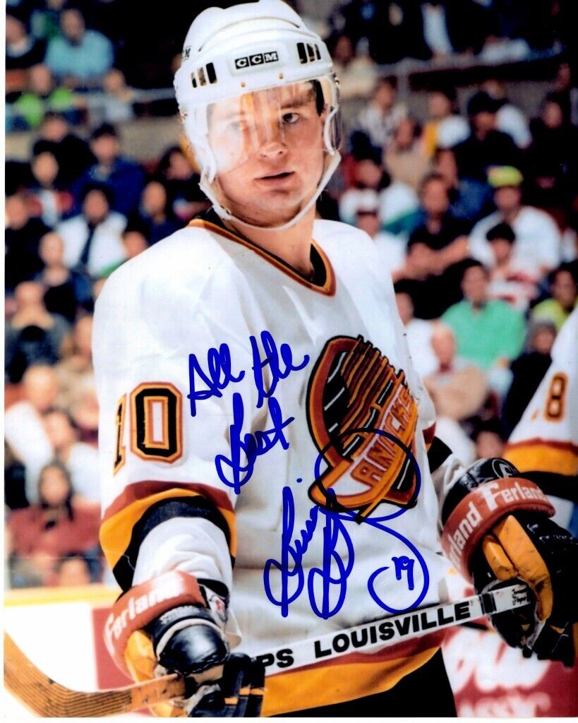 Brian Bradley Signed - Autographed Vancouver Canucks 8x10 inch Photo Poster painting