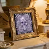 Partial Drill 5D Diamond Painting Kit Skull Abstract 30x30cm(Purple Skull)