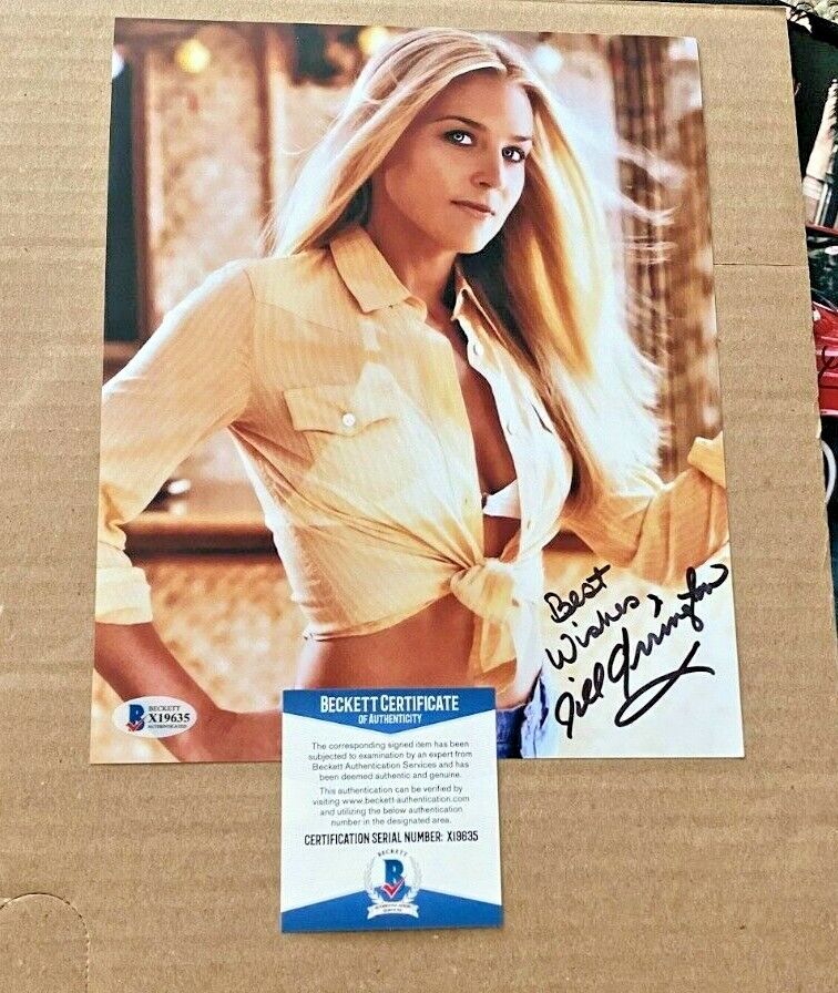 JILL ARRINGTON SIGNED 8X10 SEXY Photo Poster painting BECKETT CERTIFIED SPORTSCASTER CBS