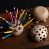 Desk Pen Holder Cute Wooden Puffer Pen Holder Desk Pen Holder Birthday Gift Creative Pen Holder Unique Interesting Cute Small Gift