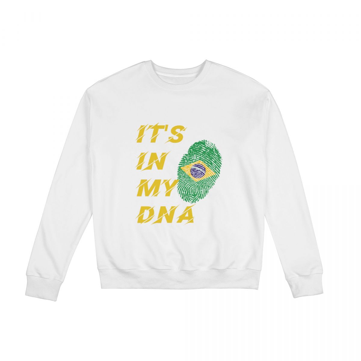 Brazil Fingerprint Unisex Round Neck Sweatshirt