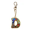 1Pcs 24 Alphabet D-DIY Diamond Painting KeyChain