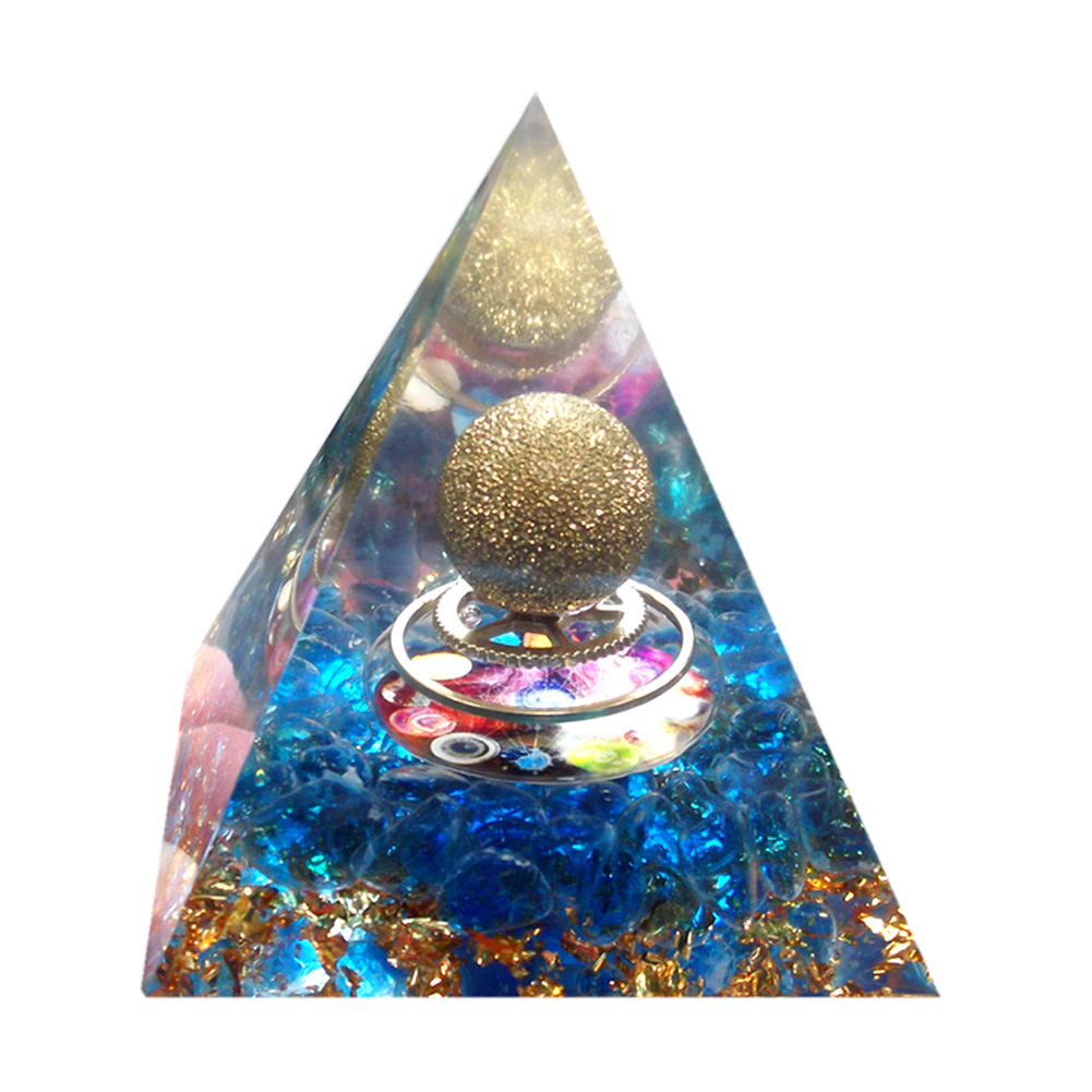

5cm Natural Orgonite Pyramid Chakra, 501 Original