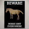 Beware Horse Shit Everywhere - Acrylic Wall Art - 12*16Inch