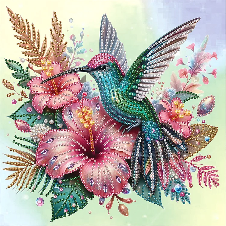 Hummingbird 30*30cm (Canvas) Special Shaped Drill Diamond Painting gbfke