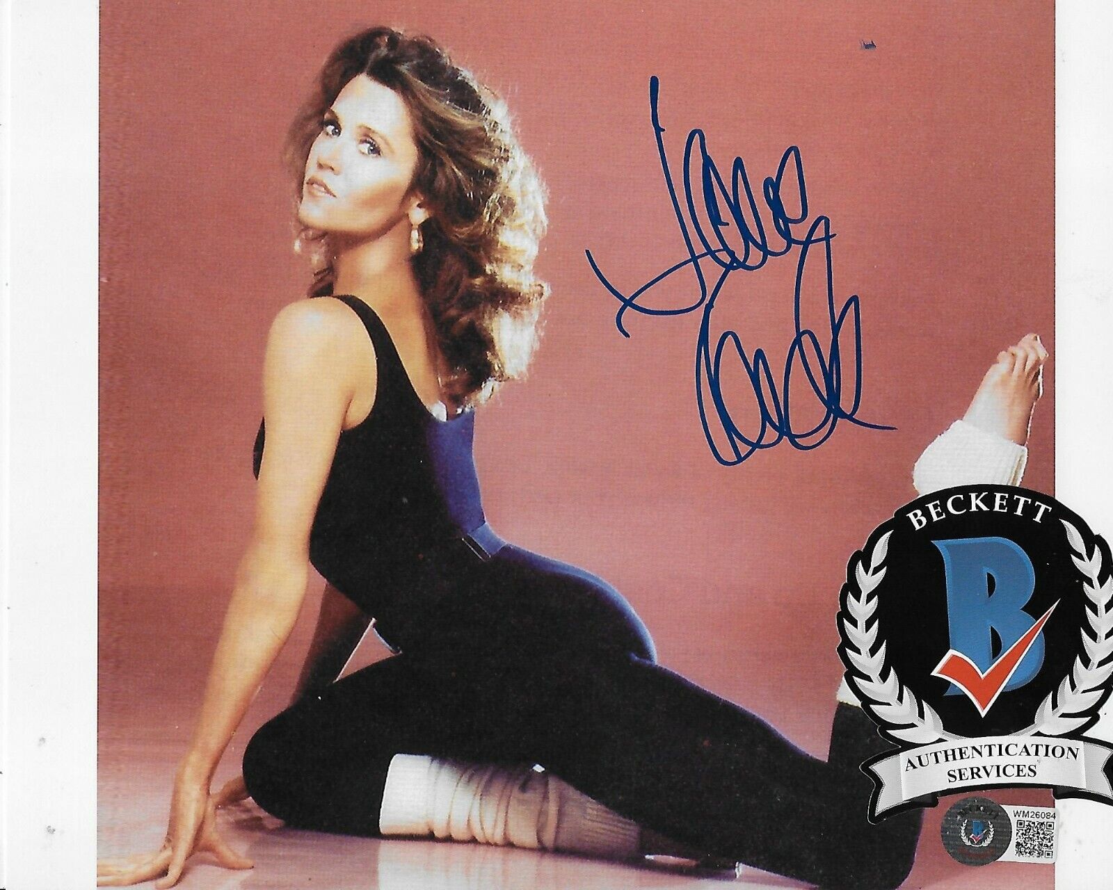 Jane Fonda Original Autographed 8X10 Photo Poster painting w/Beckett COA