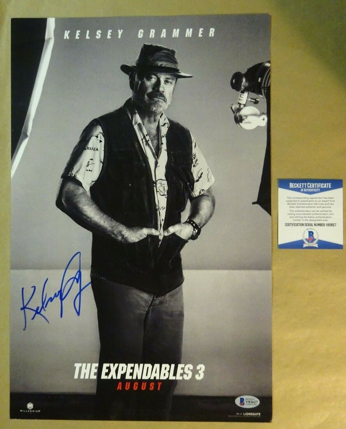 Signed KELSEY GRAMMER Autographed THE EXPENDABLES 3 11x17