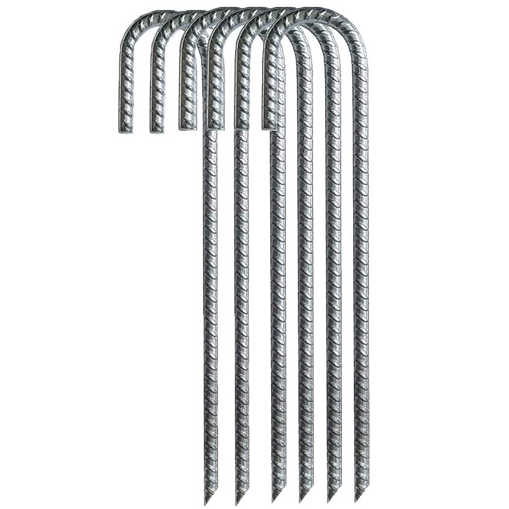 

Ground Rebar Stakes Tent Nails Galvanized Steel Pegs for Gardening Anchors, 1pcs, 501 Original