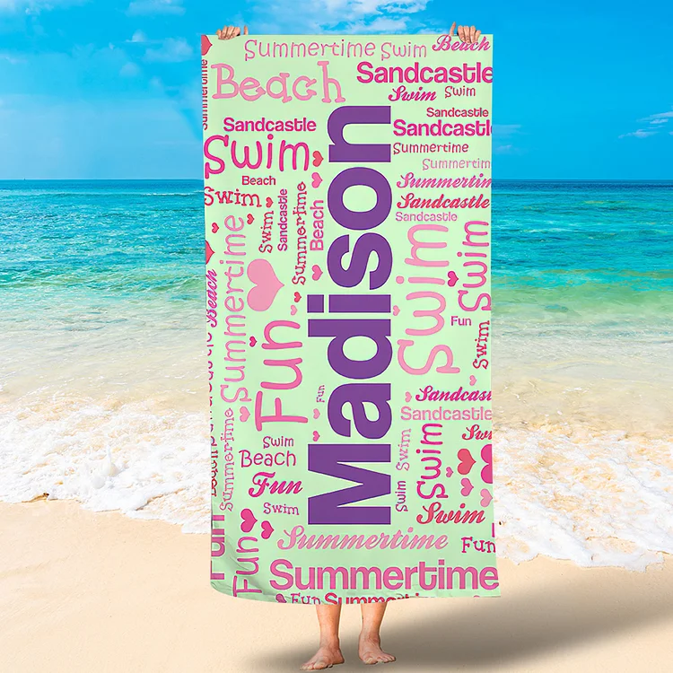 BlanketCute-Personalized Bath Towel with Your Name | 31