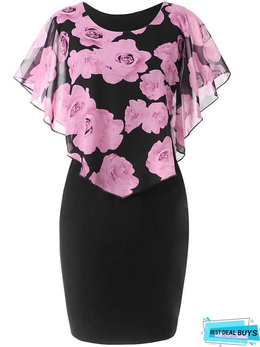 Women's Bodycon Short Mini Dress - Sleeveless Floral Flower Print Spring & Summer Plus Size Hot Elegant Going Out Floral Blue Red Blushing Pink Black Dresses